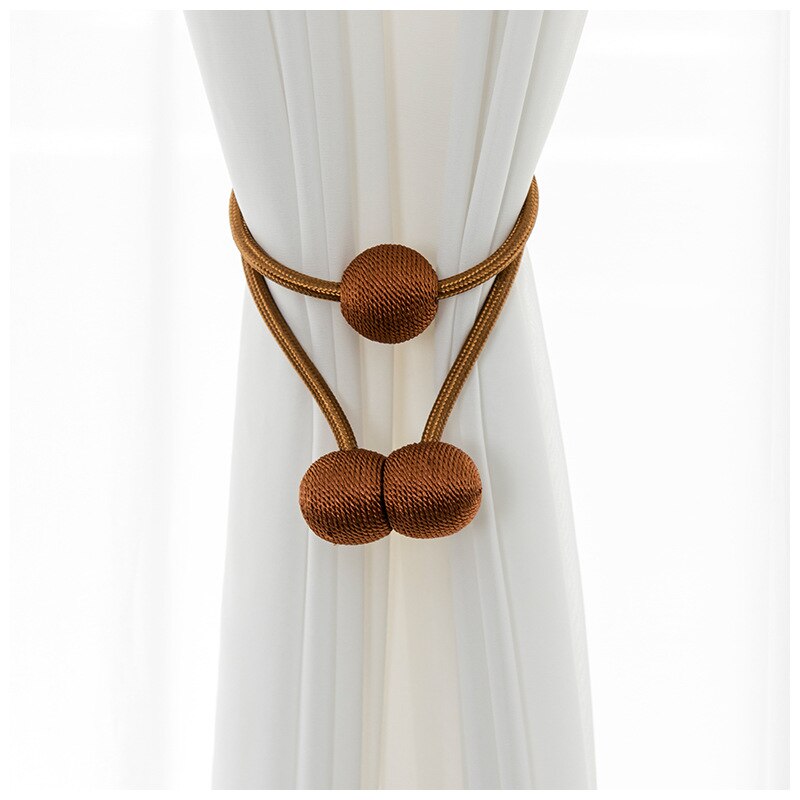 Magnetiska gardinbindningar klämmor legering stickmönster slipsspännen klämmor gardinbindningsring baksidor med kulmagnet