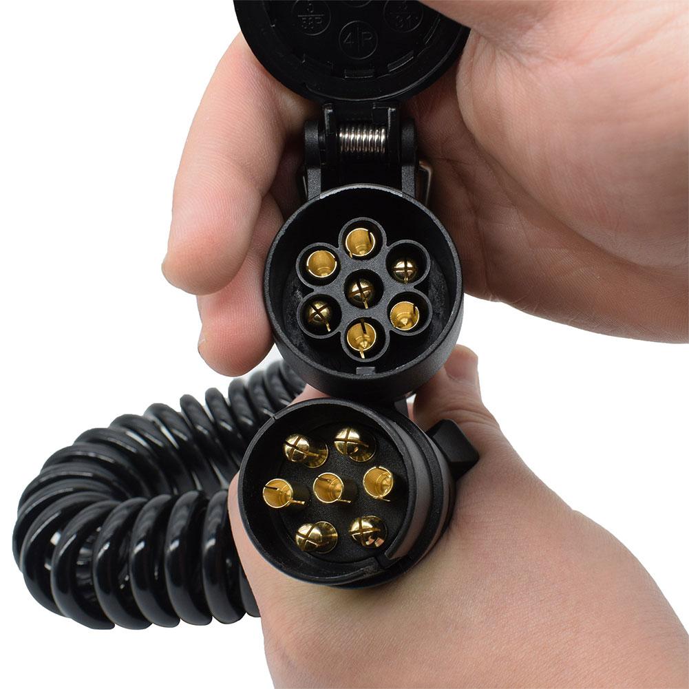 2 m 7 Pin Anhänger Lkw Licht Bord Verlängerung Kabel Blei Stecker Auf Buchse Draht Steckdose Draht Teil Kupplungen schaltung Steckdose