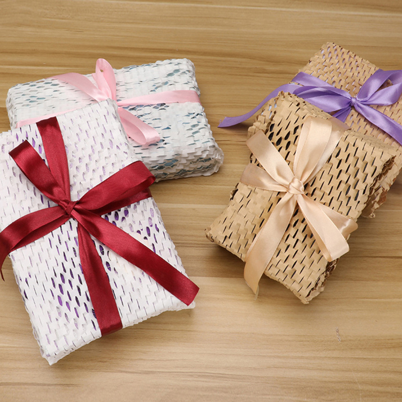 20/50m Vintage Papel Kraft para envolver de nido de abeja envoltura acolchada rollo de embalaje de Material de embalaje papel decorativo