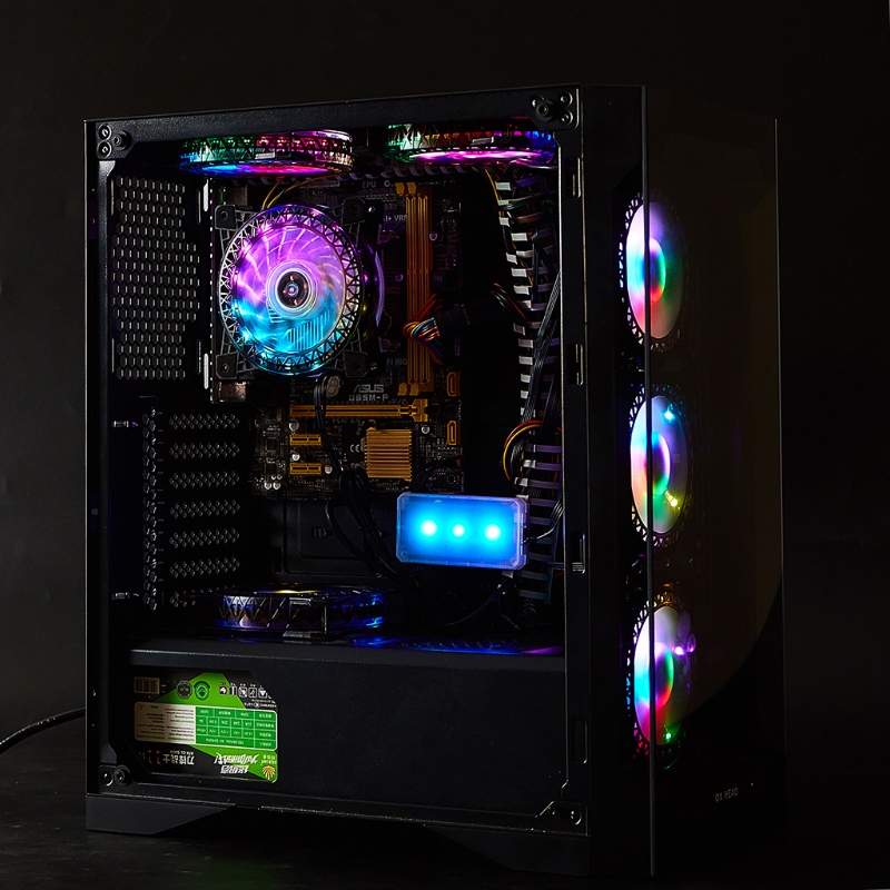 120mm Computer Cooling Fan RGB Case Fan Adjustable High Performance Silent Control Chassis Radiators 4Pin + 6Pin