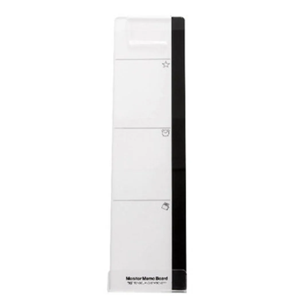 1PCS Acrylic Monitor Message Sticky Note Memo Board Transparent Tabs School Office Computer Screen Notes Supplies Side Sticker: apple green