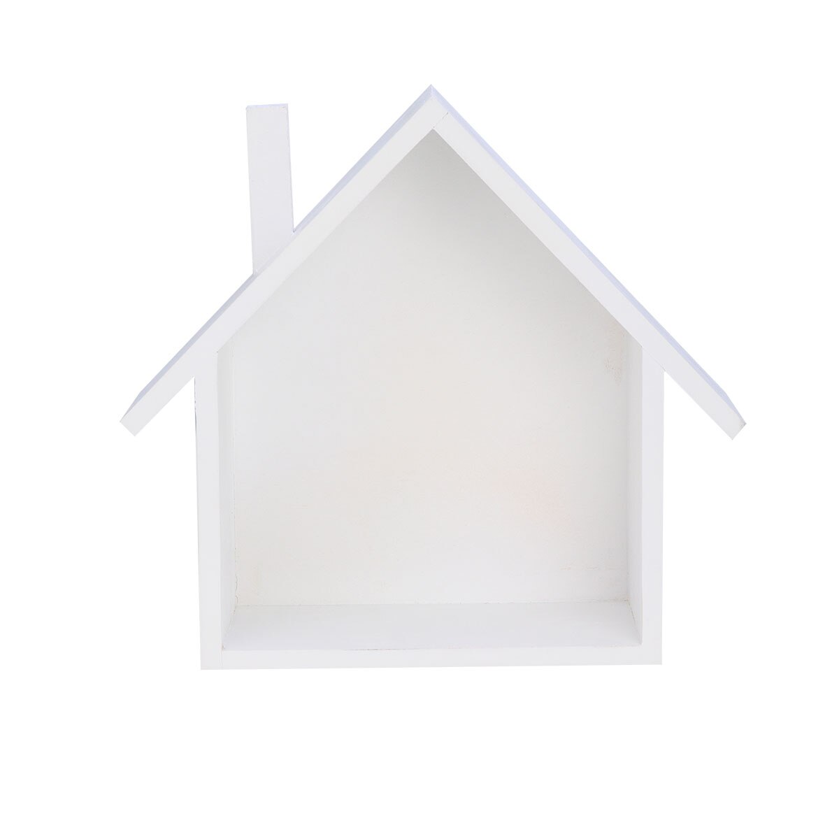 1 Pc Wall Shelf Wooden Storage Rack Storage Organizer Display Box for Office Bedroom: White