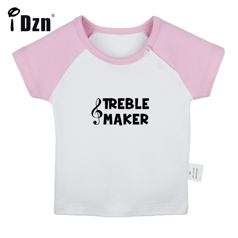 Idzn Zomer Treble Maker Fun Art Gedrukt Baby Jongens T-shirts Leuke Baby Meisjes Korte Mouw T-shirt Pasgeboren Katoen tops Kleding