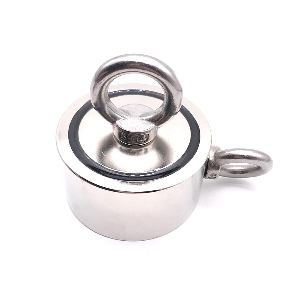 Powerful Salvage Magnet Pot Fishing Hook Magnets Deep Sea Holder Pot Magnets Hook Permanent Magnetic 80Kg 120Kg Pulling Force
