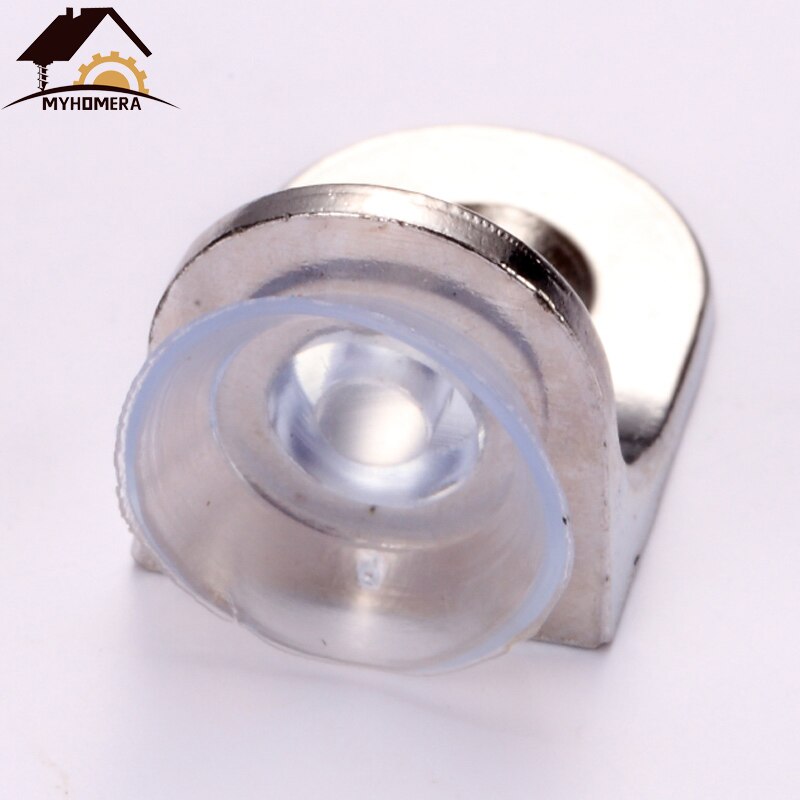 Myhomera 4Pcs Glass Shelf Brackets Suction Support Studs Pegs 5mm Shelves Fixed Cabinet Cupboard Glass Bracket Supporter Hold