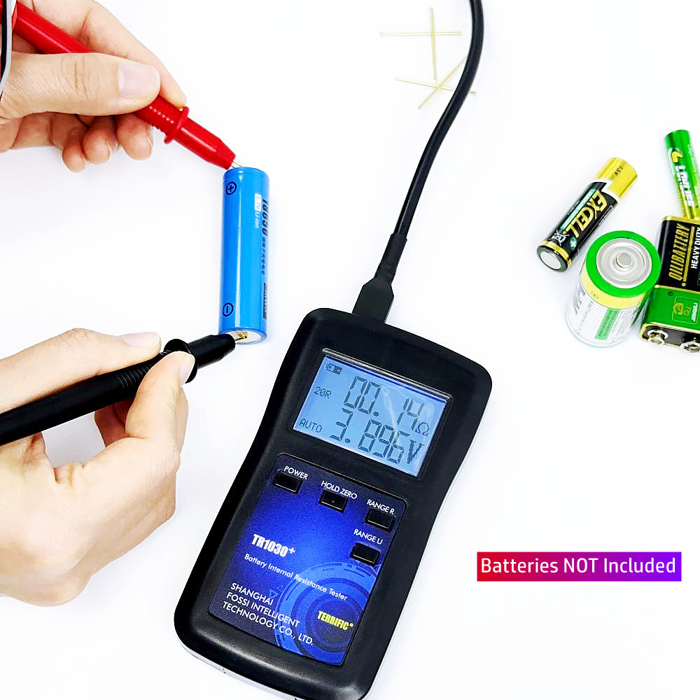 Instrumento de prueba de resistencia interna de batería de litio YR1030, probador de batería de botón de níquel e hidruro de 0-45V, combinación 1