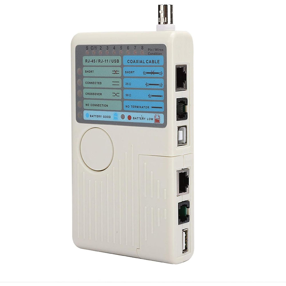 Professioneller Multifunktions-4-in-1-Netzwerkkabeltester RJ45/RJ11/USB/BNC LAN-Kabel Cat5 Cat6 Drahttester
