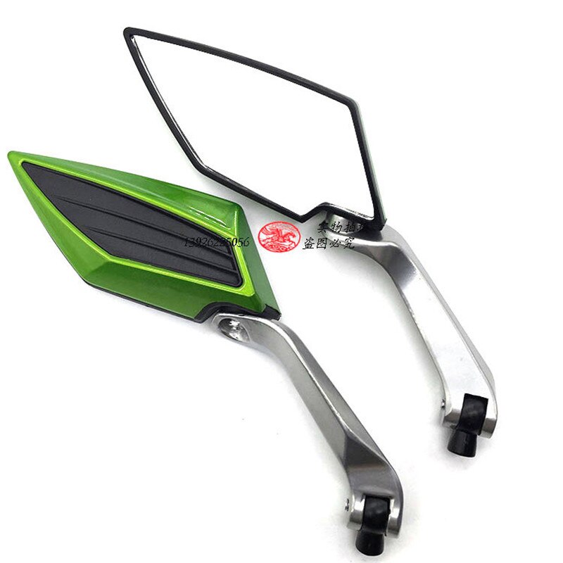 universal scooter mirrors motorcycle accessories for benelli vespa yamaha vespa piaggio motorbike parts moto rearview mirror: green