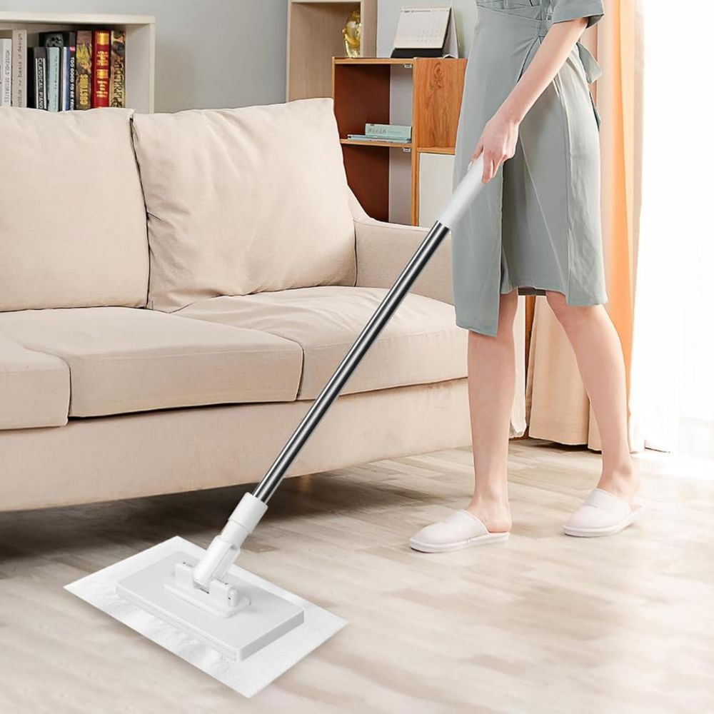 met 3 herbruikbare doeken Handsfree mop 360 ° Draaiende kop klem automatische mop clip lui mop vloerreiniging