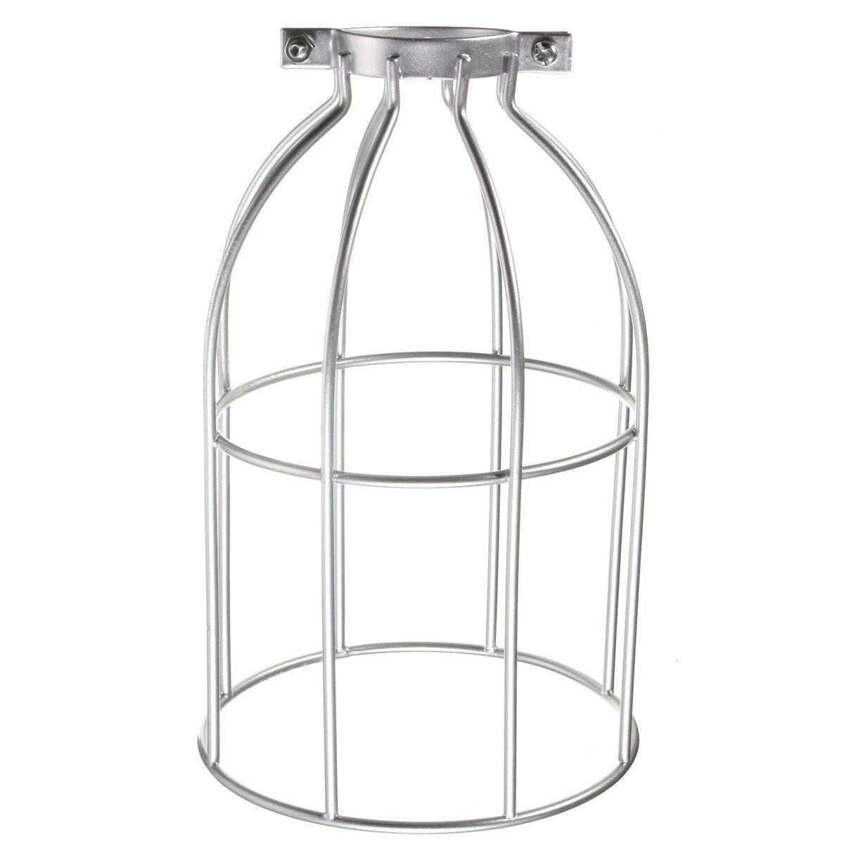 Smuxi Lampe Abdeckungen Jahrgang Stahl E27 Birne Schutz Klemme Auf Metall Lampe KäFeige retro Müer Licht Industrielle Anhänger Lichter: Silber
