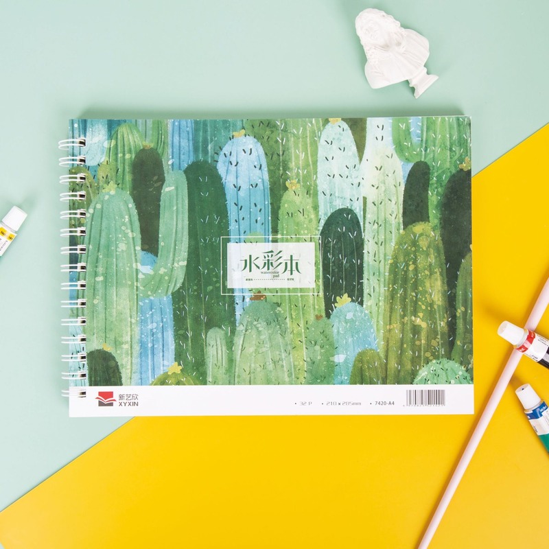 Livre en papier aquarelle A4 et 16K d'épaisseur 200g, livre aquarelle pour dessin, peinture à l'aquarelle, fournitures d'art de croquis pour enfants