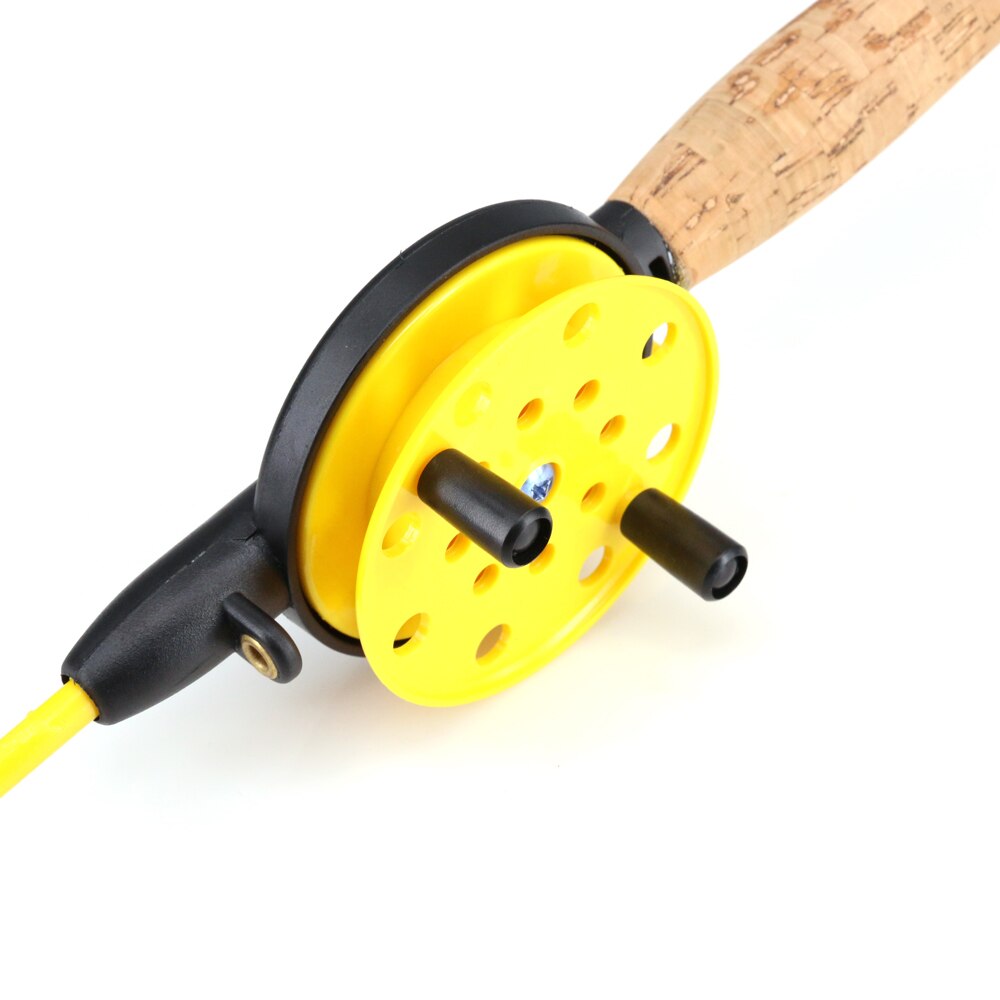 Mini Telescopic Ice Fishing Pole Rod Combo Durable Plastic Children Fishing Reel Rod 1.5# Line Set Winter Fishing Tackle Set