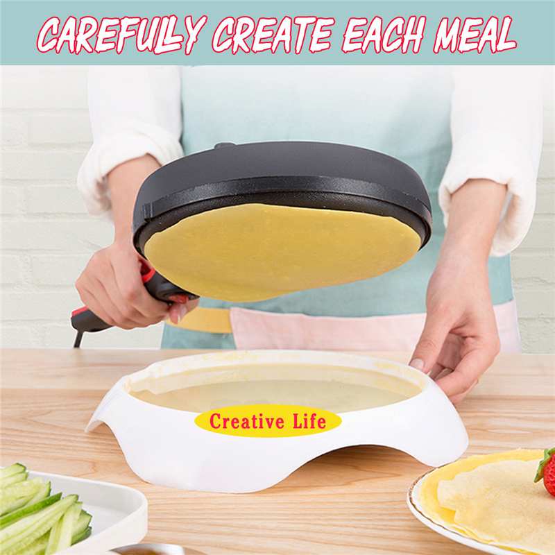 Máquina de tortitas antiadherente para hacer Pizza, plancha eléctrica de 220V y 900W para hornear Pan y pasteles, utensilios de cocina para el hogar