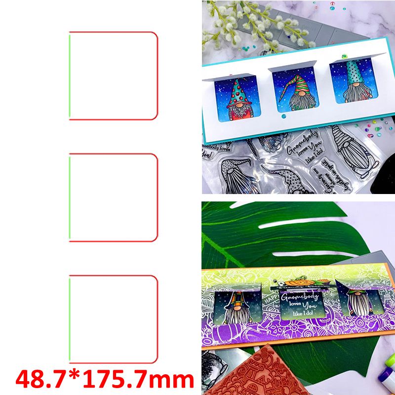 Slimline Metal Cutting Dies Set Stitched Rectangle Scallop Scale Round Irregular Geometry Lawn Architecture Border Frame: 18