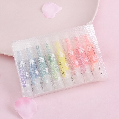 8pcs/set Highlighter Drawing Set Stationery Watercolor Pencils Novelty Cute Cartoon Art Supplies Kids Student Water Color Pencil: Default Title