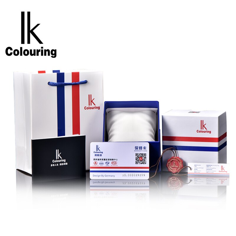 IK Colouring-relojes de cuero para parejas, reloj de pulsera de cuarzo, para parejas, unisex,