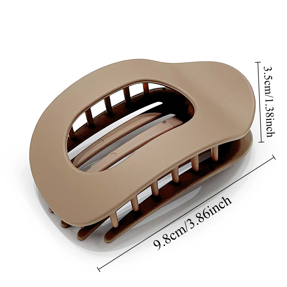Fashion Oval Hair Claw Clip for Women New Design Leopard Matte Curved Flat Styling Barrettes Acrylic Lying Down Hair Accessories