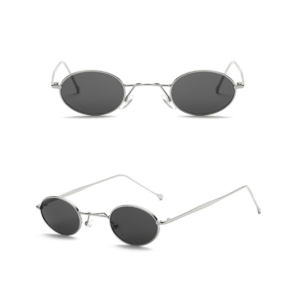 Modieuze dames zomer ovale all-match zonnebrillen met glazen, zonnebrillen met klein montuur en vintage brillen met glazen