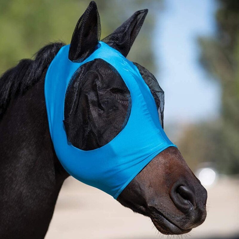 Hästhuvudmask häst ansikts myggskydd hästhuvud mygg och flugmask hästhuvudmask