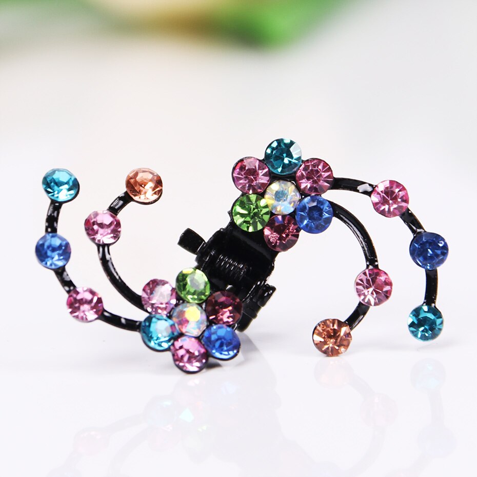 Mini serre-tête en strass flocon de neige | 6 pièces/1 pack, pinces à cheveux de mariée de mariage, épingles à cheveux fleur, accessoire de cheveux: MULTI