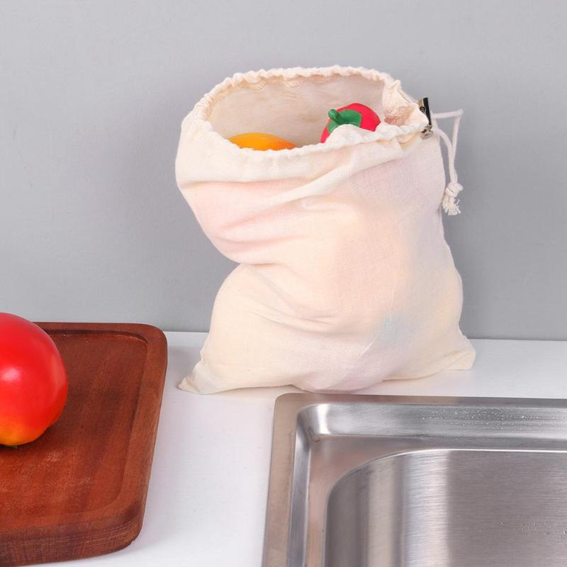 Boodschappentassen mesh groente- en fruitzakken reinigbaar duurzaam opvouwbaar herbruikbaar keuken organizer etui speelgoed opbergzak mesh tas