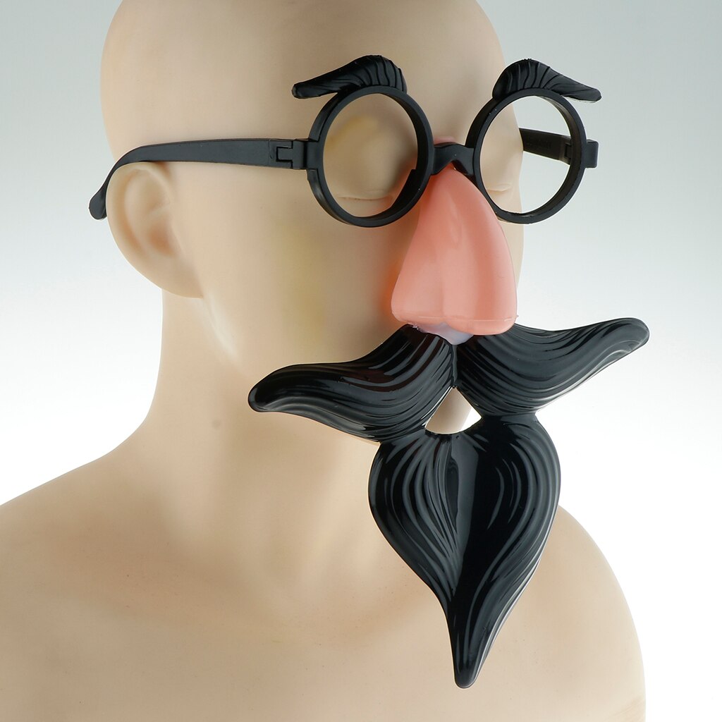 Grappige Zwarte Wenkbrauwen Snor Grote Neus Bril Halloween Maskerade Kostuum Party Brillen Props Voor Mannen Vrouwen