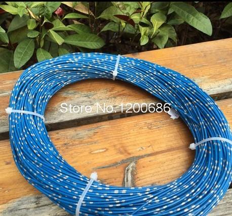 1 meter 0.35 kvadratisk blå plet høj temperaturbestandig ledning og kabel automotive wire