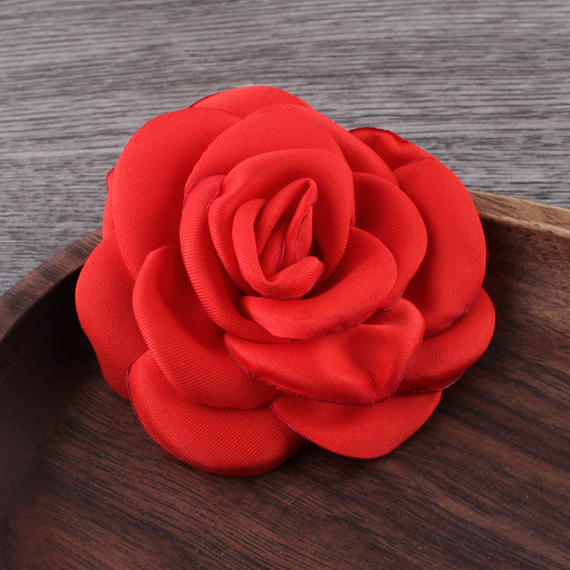Flores de satén quemadas para el cabello, accesorios para el cabello, flores de tela Floral asadas para ramo de bodas, diademas de 10 piezas y 6CM: Amarillo claro