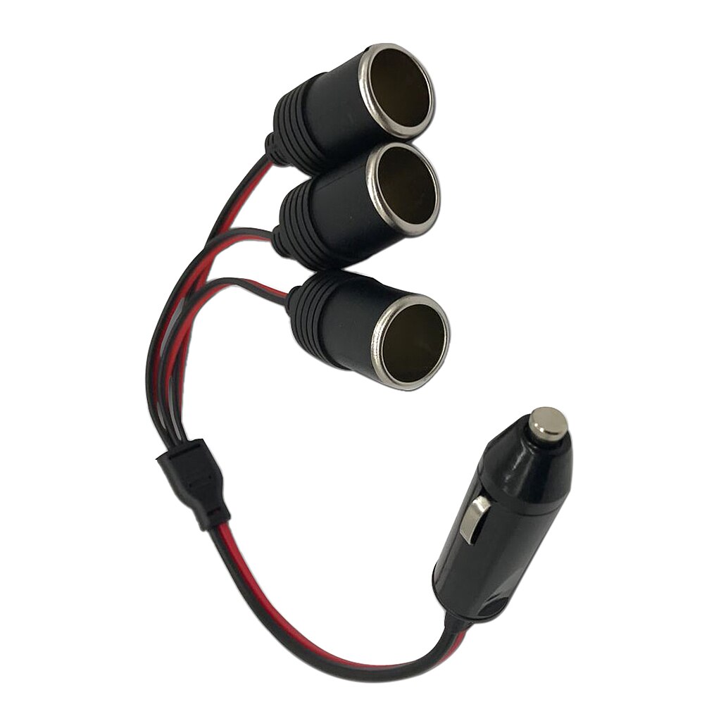 3 Way Car Lighter Adapter Power Socket Splitter Charger Max.10A