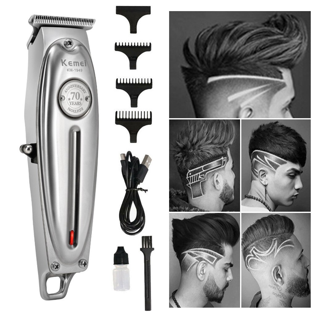 Metal Hair Clipper Electric Cordless Hair Grooming Home Haircut waterproof hair trimmer hair cutting