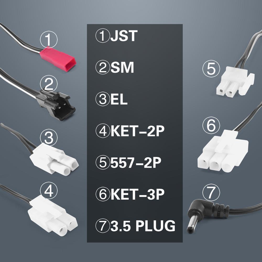 USB Ladekabel 250mA 9,6 V Batery Ni-CD/Ni-Mh Akku Ladegerät SM JST EL KET 2P 3P 3,5 Stecker Stecker Adapter