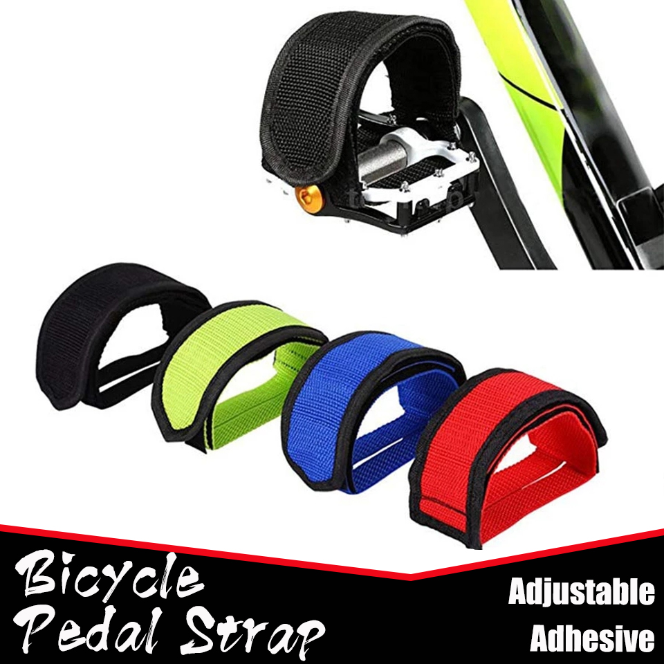 1 stk sykkel pedal stropper tå klem stropp belte klebende sykkel pedal teip rask utstyr sykling fixie deksel