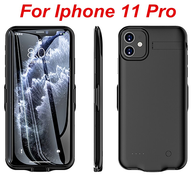 10000 mah til iphone 11 11 pro 11 pro max batterideksel ekstern lader powerbank: Ip 11 pro svart