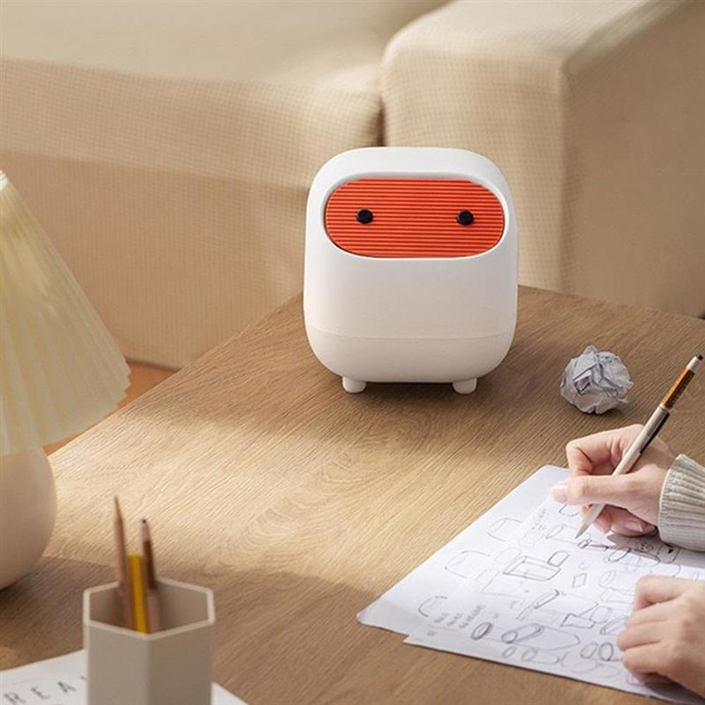 Mini Cute Waste Bin Desktop Small TrashCan With Lid Garbage Organizer Detachable Cover Kitchen dining table Desk Storage Bucket