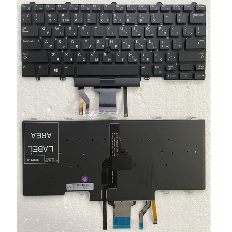 Nuova tastiera per computer portatile inglese usa/BR/RU per dell latitudine 3340 3350 5480 5488 5490 7480 7490 E3340 E5450 E5470 E7450 E7470 P72G: grigio