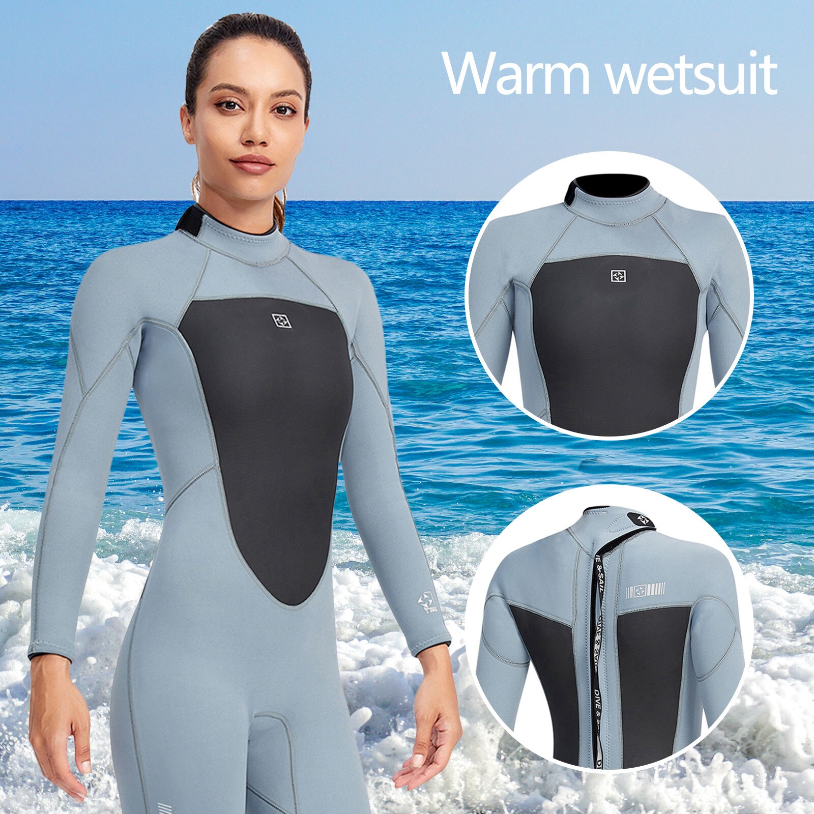Prämie 3MM Neopren Neoprenanzug Frauen Einteiliges Anzüge warm Halten Surfen Tauchen Tauchen Anzug Angeln Speerfischen Kitesurf Frauen neoprenanzug