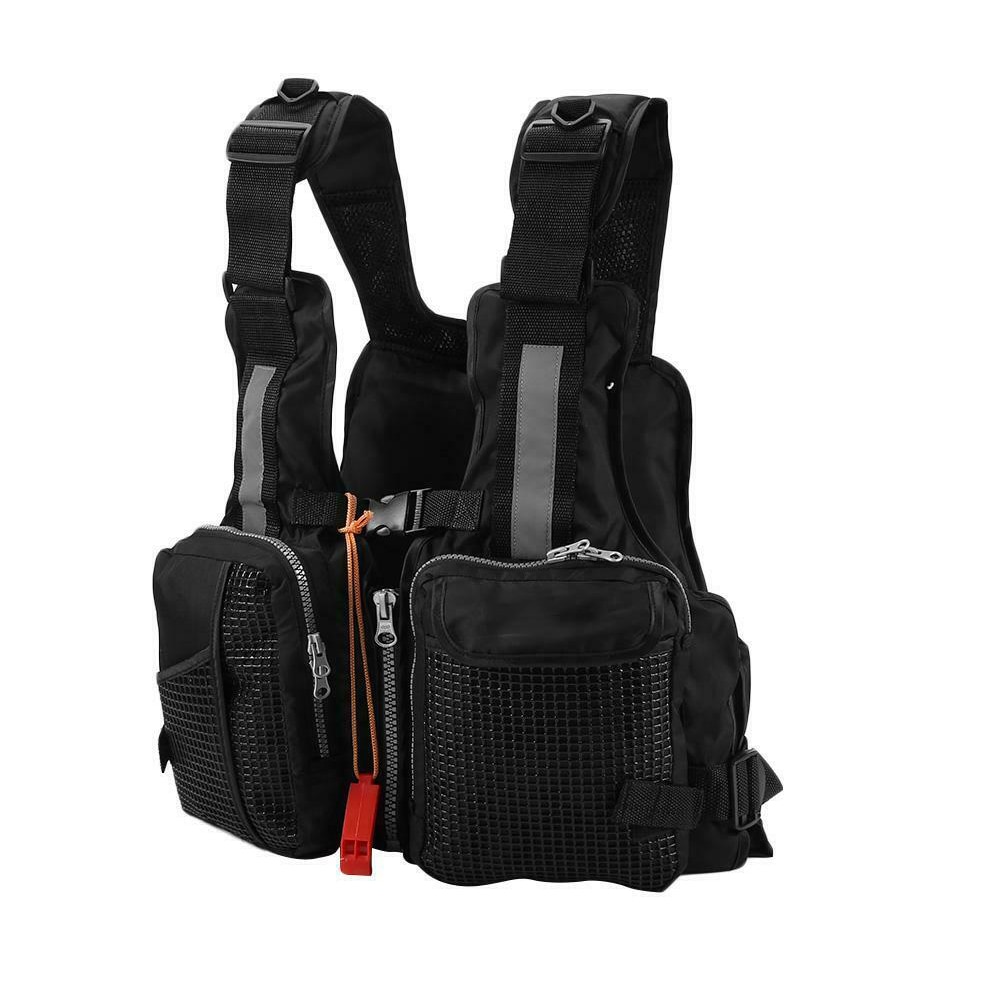 Chaleco ajustable, Kayak para adultos, canoa, deportes acuáticos, accesorios de Rafting con cremallera, malla multibolsillo, chaleco salvavidas, pesca, natación, navegación