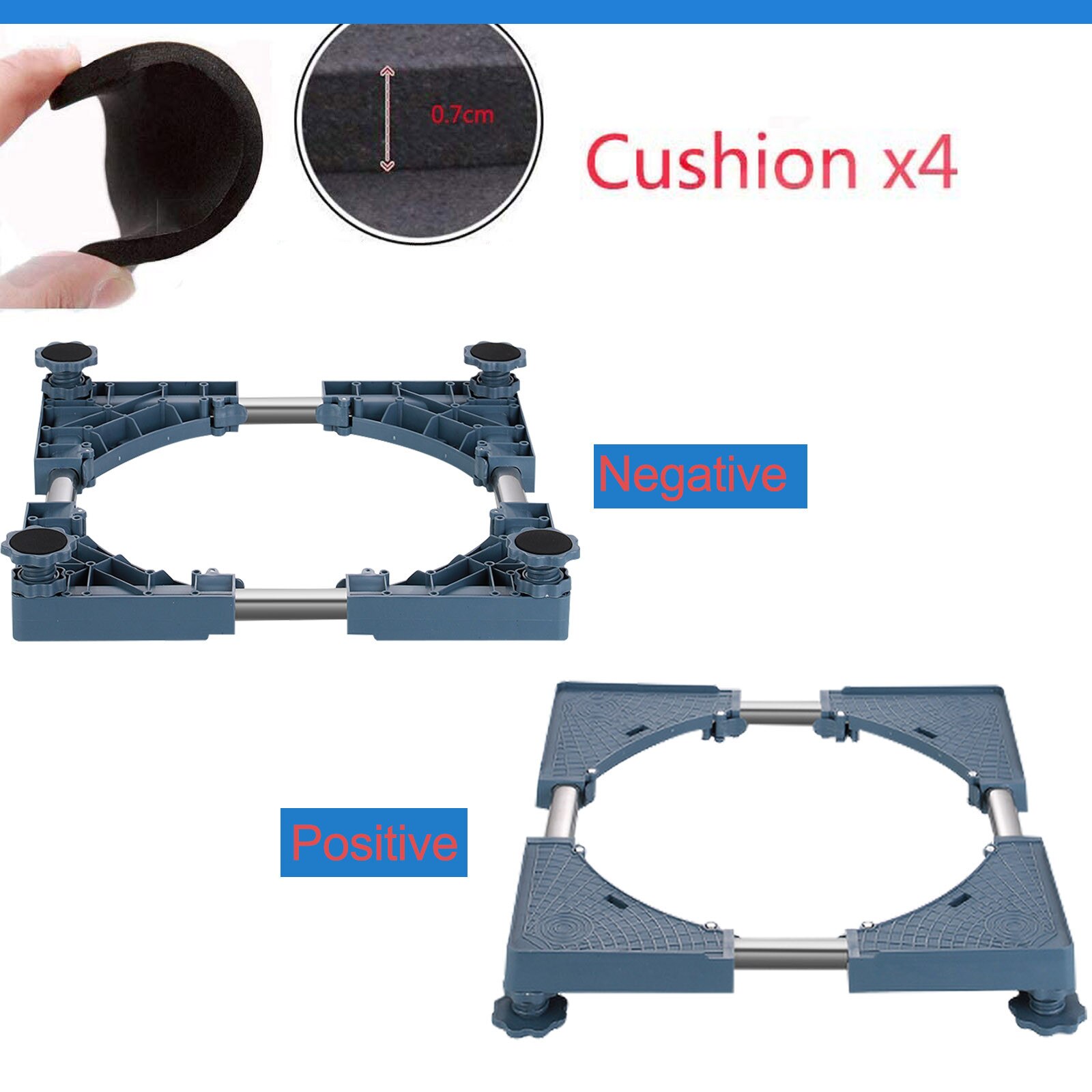 Base De Machine U00e0 Laver Ru00e9glable,Charge D'ours 300 Kg Socle De Machine