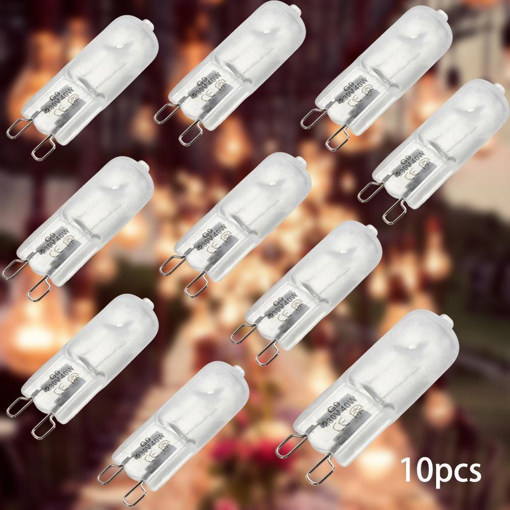10 stück warme weiß matt G9 2800K-3000K Halogen lampe über Lebensdauer stunden 40w 50,000 F7K6