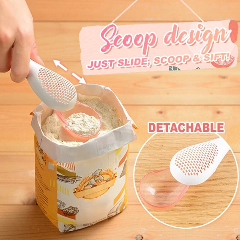 Lang håndtag krydderi scoop plast kryddereske ske peber salt skeer køkken madlavningsredskaber 4*4*18.5cm