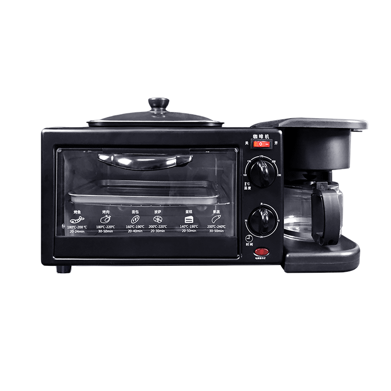 3 in 1 Breakfast Making Machine Multi Drip Coffee Maker Household Pizza Bread Frying Pan Toaster 220V Electric Breakfast Maker