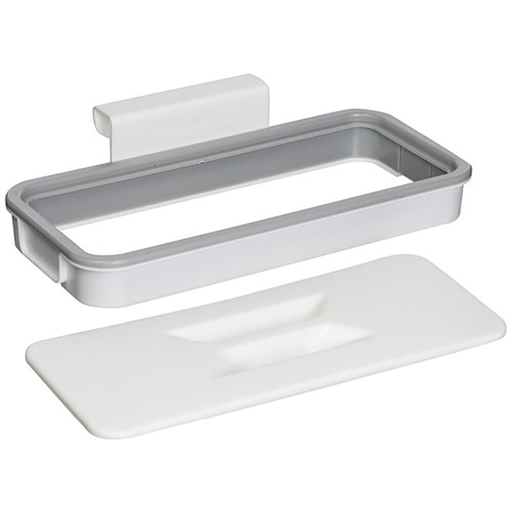 ! Porta bolsa de basura estante de basura armario de almacenamiento de cocina puerta cesta cubo basura colgar basura rejilla para bolsa de basura herramienta