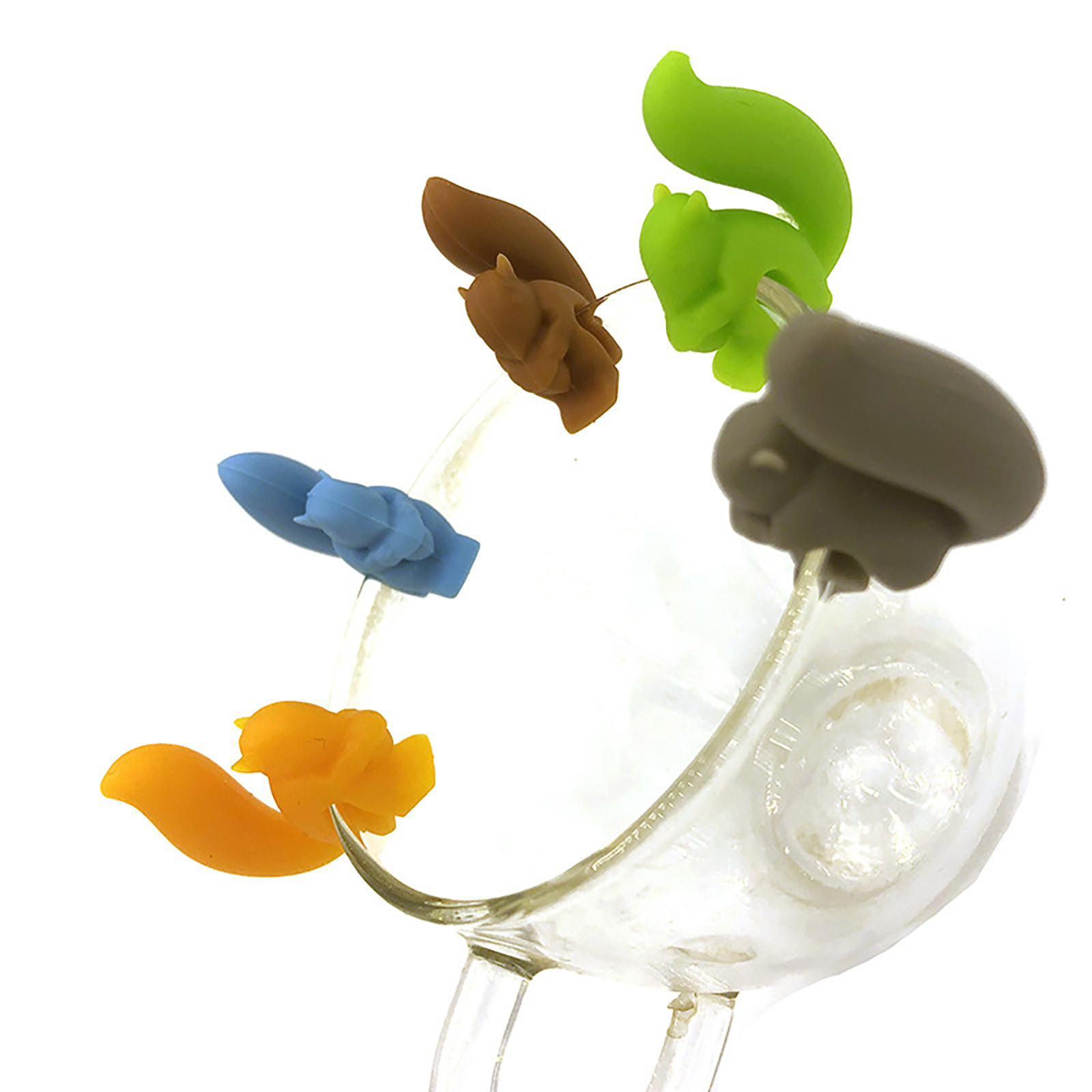 5Pcs Mini Squirrel Shape Tea Bag Clip Cup Mug Tea Infusers Strainer Clips Party Decor Tea Bag Holder Wine Glass Recognizer