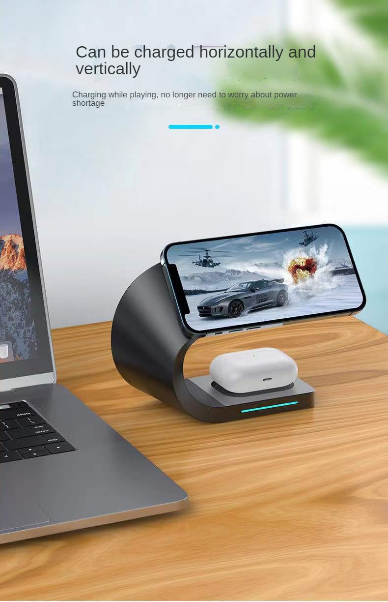 Smart Wireless Multifunction Mobile Phone Charging Four-in-One Magnetic Wireless Fast Charging 15W