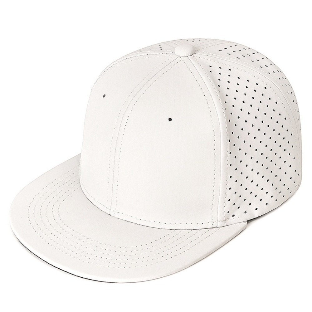 Full Closed Heren Baseball Cap Causal 6 Panelen Trucker Hoed Ademende Effen Hiphop Hoed Platte Rand Stretchy Caps: Rood