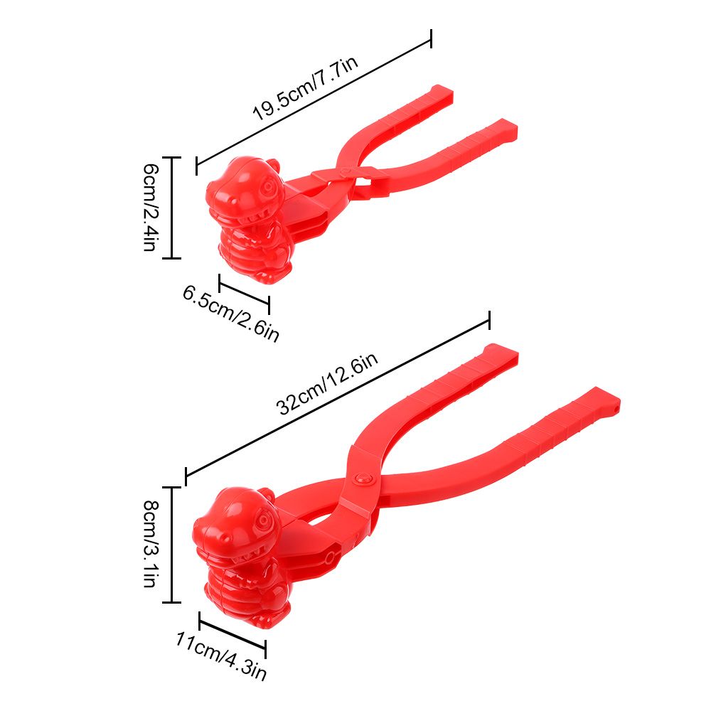 S/L Outdoor Fun &amp; Sports Dinosaur Snowball Maker Clip Outdoor Winter Snow Sand Mold Tool