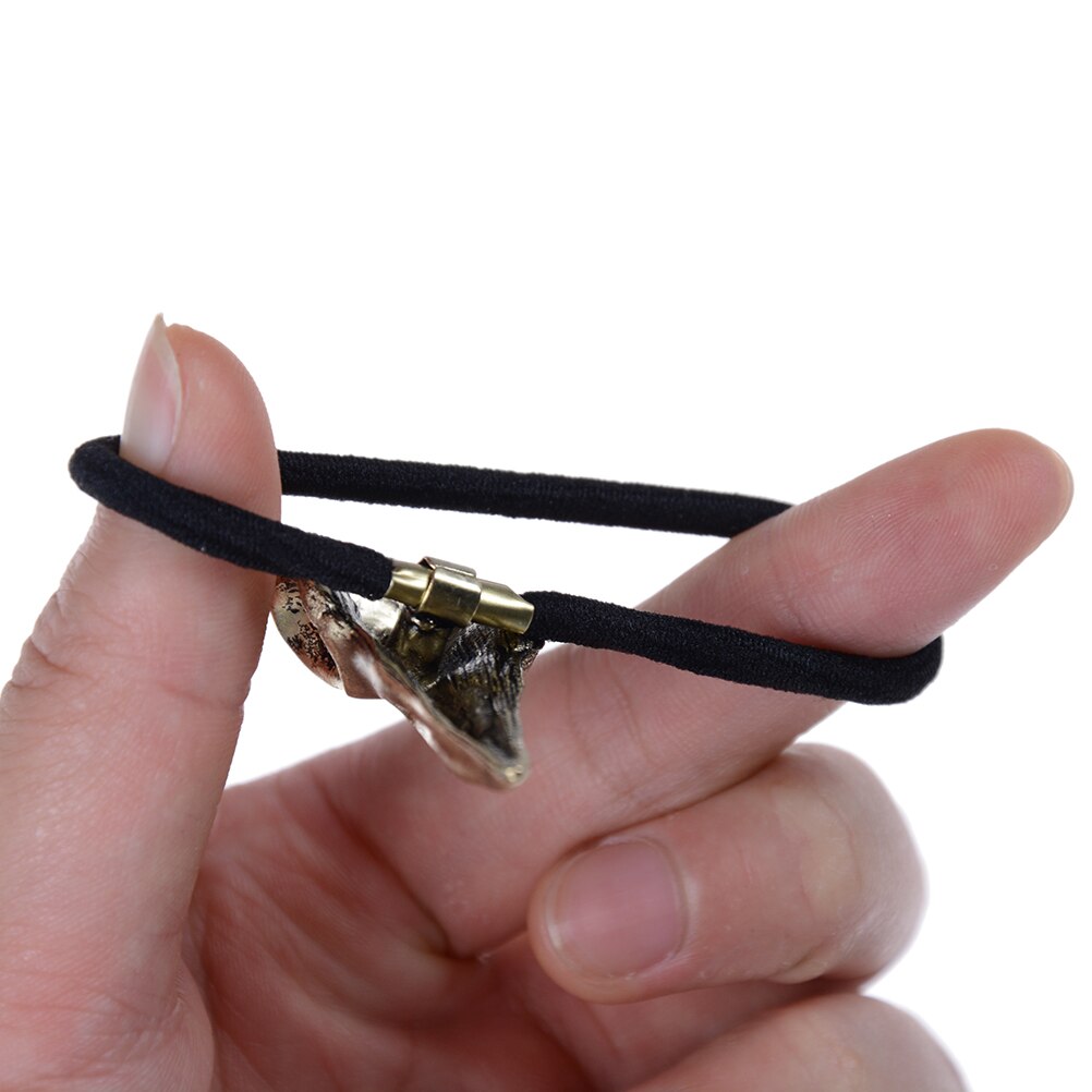 Halloween retro punk gotisk metal kranium hår slips fugle krage kranie elastiske hårbånd tilbehør hår reb