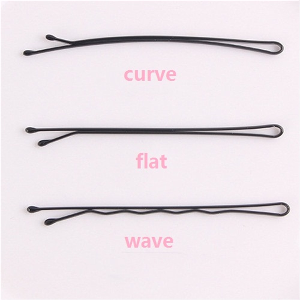 Pinzas para el cabello ondulado y rizado, Clips para el pelo de aleación negro, 6cm, ondulados, invisibles, 30 Uds.