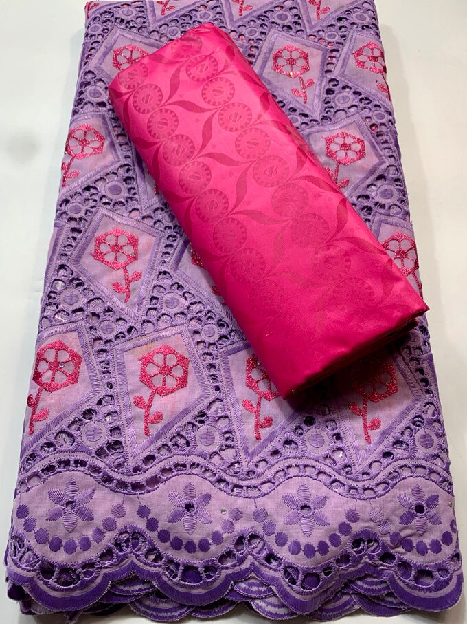 Robe de mariée en tissu Bazin Riche, Voile suisse, Voile africain, , + 2.5 Yards, YKM102, 2.5