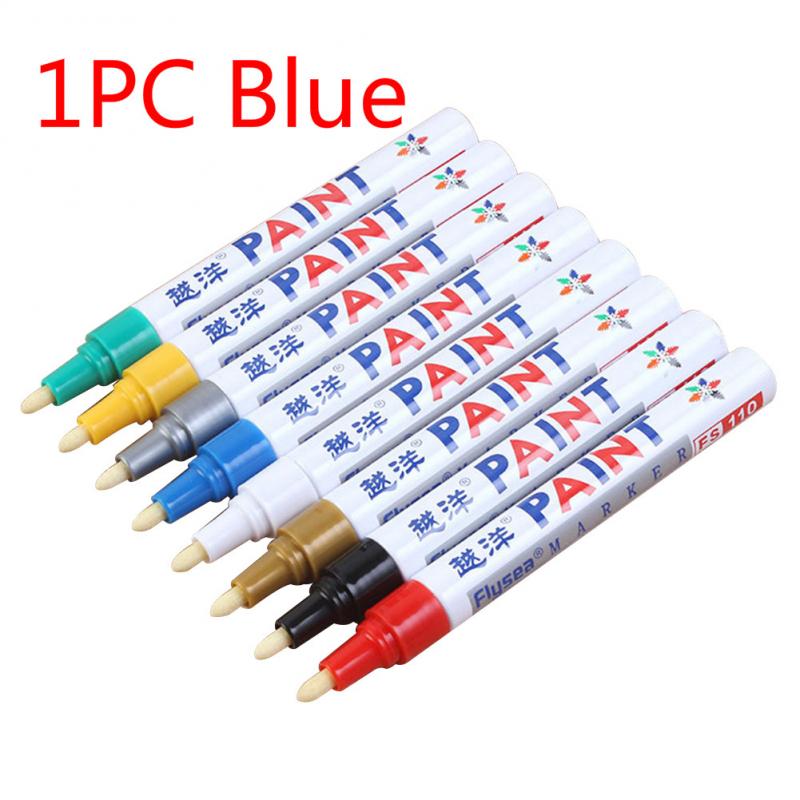 12 kleuren verfmarkers doodle pen verf auto's pen doodle pen universele verfmarkers voor kantoor studeren: 1pc blauw